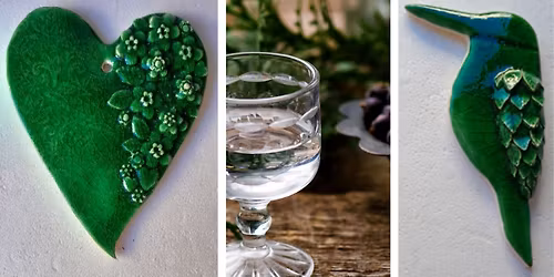 Gin and Clay Emerald Green Wall Art class