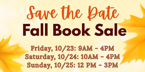 October Book Sale - FRIDAY, 10\/23\/26