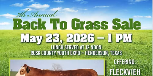 7th Annual Back To Grass Sale