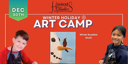 \ud83c\udfa8\u2603\ufe0f Winter Buddies 16x20; Winter Holiday Art Camp Salem\ud83d\udc26\u2744\ufe0f