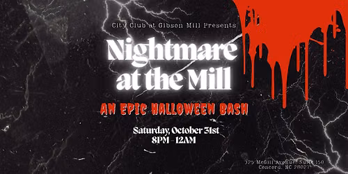 Nightmare at the Mill: City Club Halloween Party