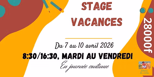 stage de vacances de P\u00e2ques 2026