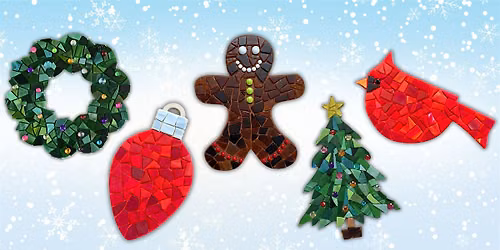 Christmas glass mosaic class- at The Vineyard at Hershey