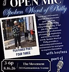 cj speaks presents SpOkEn WoRd Of PhIlLy hosted by poet cj at The Movement