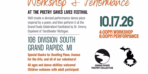 Community Dance: Workshop and Performance at the Poetry Saves Lives Festival