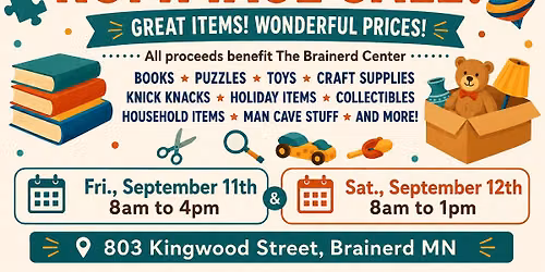 Annual Rummage Sale at The Center!