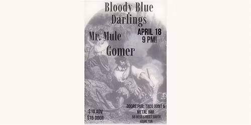 Bloody Blue Darlings, Mr. Mule & Gomer @ Doors Pub