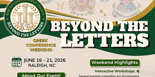 Beyond the Letters Greek Conference Weekend