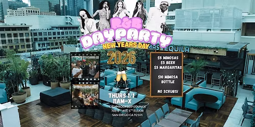 NEW YEARS DAY ROOFTOP RNB BRUNCH PARTY $5 MIMOSAS $10 BOTTLES