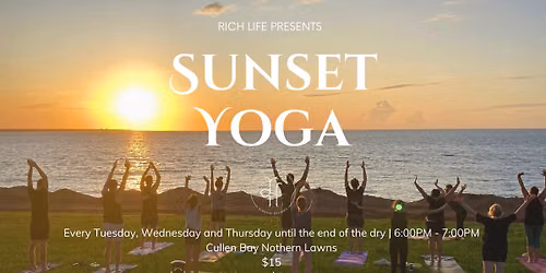 Wednesday Sunset Yoga in Cullen Bay