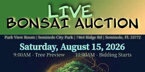Suncoast Bonsai Society 2026 Bonsai Auction