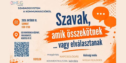 BHRG Szabadegyetem 2026 \u2013 Szavak, amik \u00f6sszek\u00f6tnek \u2026 vagy elv\u00e1lasztanak.
