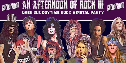 SHEFFIELD An Afternoon of Rock III - Rock\/Metal for the over 30s: 2pm-6:30pm, 16th May
