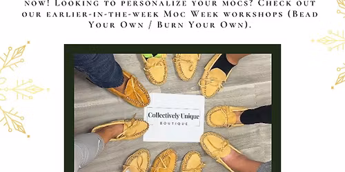 CUB Moc Week: Moccasin Making Workshop \u2013 Craft Your Own Step in Tradition