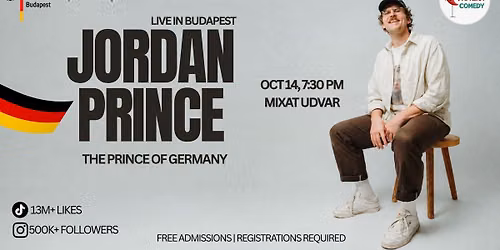 English Stand-Up Special with Jordan Prince | Free Event