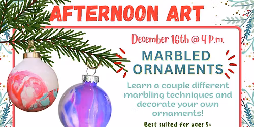 Afternoon Art: Marbled Ornaments 