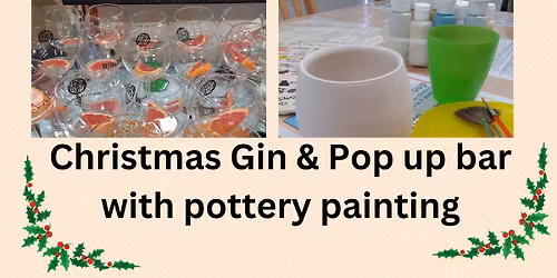 Christmas Gin and pottery painting evening