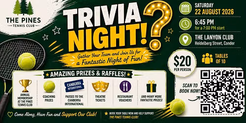The Pines Tennis Club Trivia Night