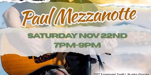 Live Music featuring Paul Mezzanotte