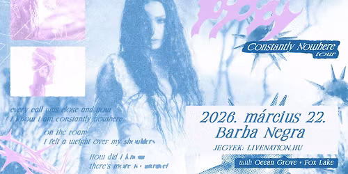 Poppy with Ocean Grove, Fox Lake | Budapest 2026