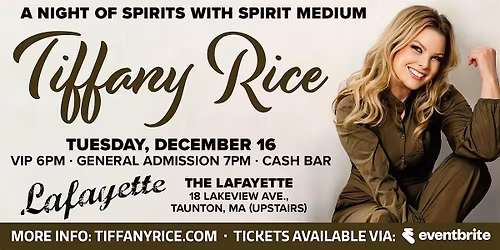 A Night of Spirits with Spirit Medium Tiffany Rice