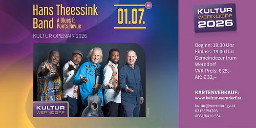 Hans Theessink Band live beim Kultur OpenAir 2026 