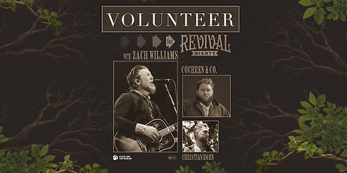 FH VOLUNTEER - Zach Williams Tour \/ Evansville, IN