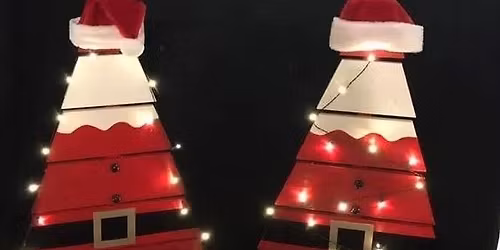 Wooden tree paint night at The Cottage Bar in Weymouth 