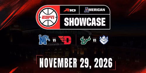 American\/A10 Showcase: Memphis vs. Dayton & USF vs. St. Louis