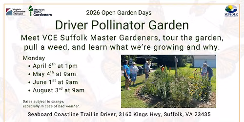 Driver at Seaboard Coastline Trail Pollinator Garden | Open Garden Days