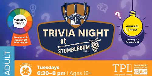 Trivia Night @ Stumblebum Beer Co.