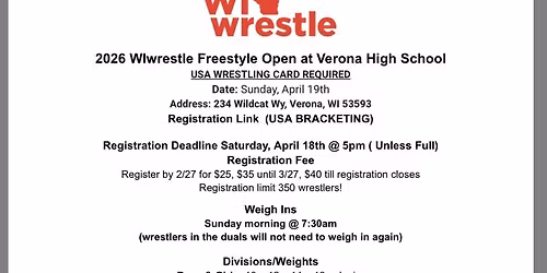 2026 WIwrestle Freestyle Open Tournament