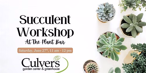 Succulent Garden Workshop at The Plant Bar