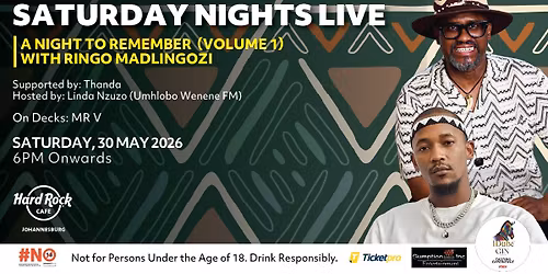 Saturday Nights Live with Ringo Madlingozi
