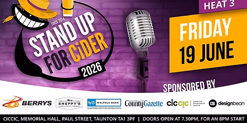 Stand Up for Cider \u2013 Comedy Show & Competition 2026 