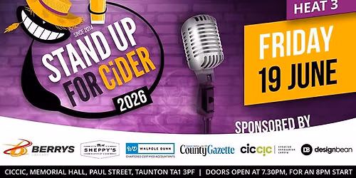 Stand Up for Cider \u2013 Comedy Show & Competition 2026