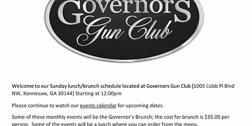 CGCC Members Only - Governors Gun Club Brunch