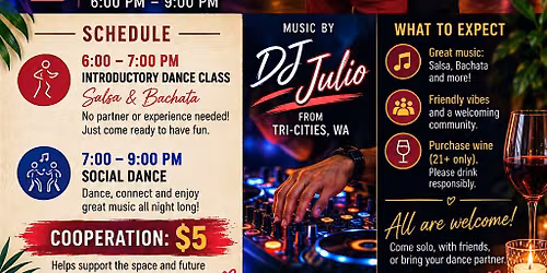 Salsa & Bachata Dance Social. Press Room