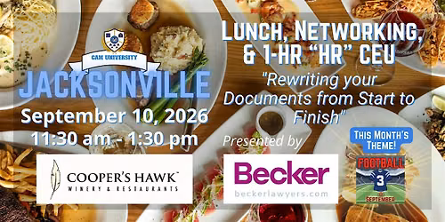 CAM U JACKSONVILLE Free Lunch and 1 HR CEU at Fogo de Ch\u00e3o