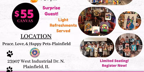 Paint Your Pet Paint Party @ Peace, Love, & Happy Pets - Plainfield