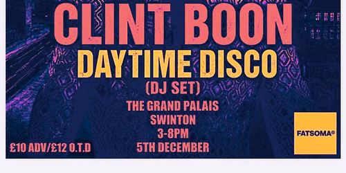 Clint Boon Daytime Disco (DJ Set) 