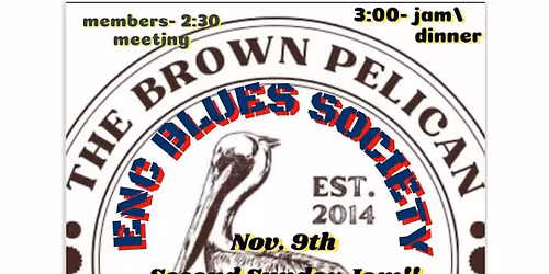 \ud83c\udfb6 ENC BLUES SOCIETY PRESENTS: Second Sunday Jam & Thanksgiving Dance \ud83e\udd83