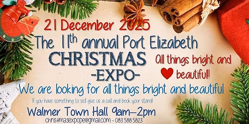Sunday 21 December - The 11th Annual Port Elizabeth Christmas Expo