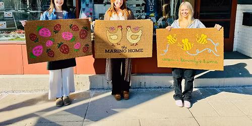 \ud83e\udd42MATS & MIMOSAS!\ud83c\udf7eDIY DOORMAT WORKSHOP!