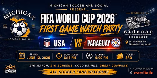 World Cup Watch Party - USA v Paraguay @ Sidecar Ferndale