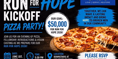 2026 Run for Hope Kickoff Pizza Party