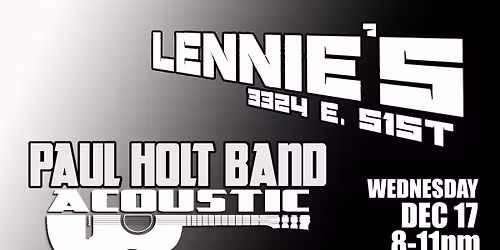 PHB Acoustic All Request Super Fun Machine at Lennies Wed Dec 17