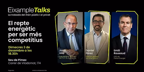L\u2019energia com a motor de competitivitat, al proper Eixample Talks