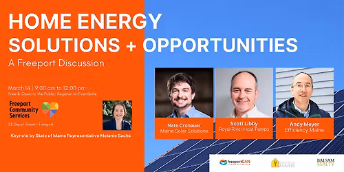 HOME ENERGY SOLUTIONS + OPPORTUNITIES: A Freeport Discussion