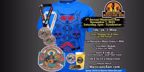 2025 South Padre Island Muzicians Run 5k-10k-1 Miler